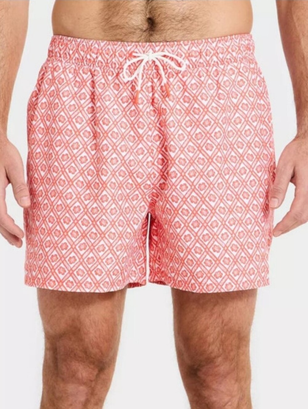 Men's Coral Pattern Swim Trunks